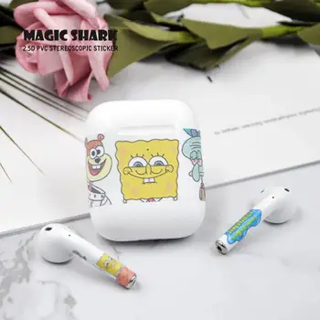 

Magic Shark Simpson Spongebob Crayon Shinchan Leaf Game of Thrones Clear Ultra Thin Sticker Film for Apple Airpods 2 II Earphone