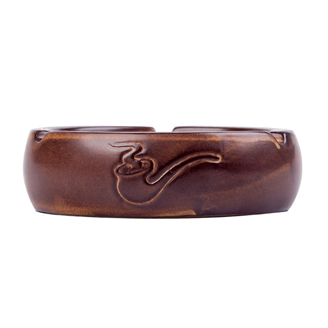 Fashion Ceramic Ashtray Round Cigarette Ashtray Anti-Scalding Cigar Ash Tray Holder Gift- Ancient Rhythm Pipe/Qingyun/Blush