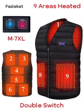 

Men Autumn winter Smart heating Cotton Vest USB Infrared Electric Heating Vest Women Outdoor Flexible Thermal Winter Warm Jacket