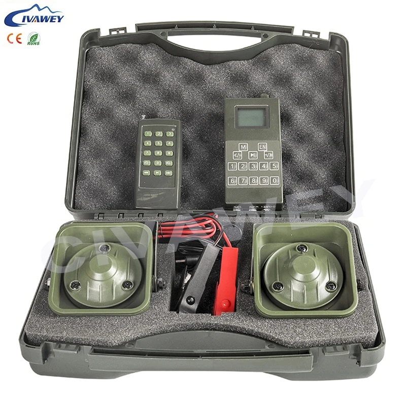 

Timer on/off 2PCS 50w Loud speaker + remote controller + main device hunting bird voice sound mp3 player hunting voice decoy
