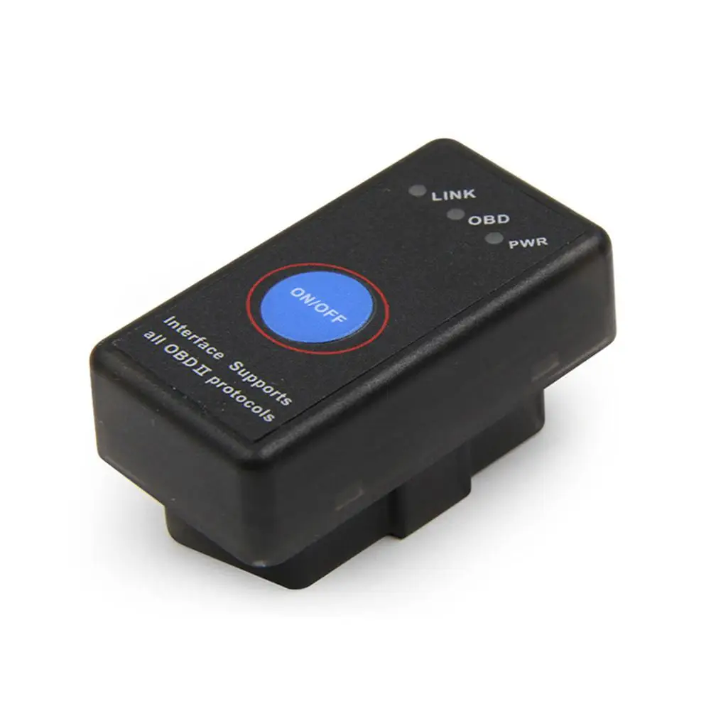 ELM327 автомобильный диагностический сканер Bluetooth 4,0 с переключателем OBD2 автомобильный диагностический инструмент сканер диагностики неисправностей поддерживает Android IOS - Цвет: black