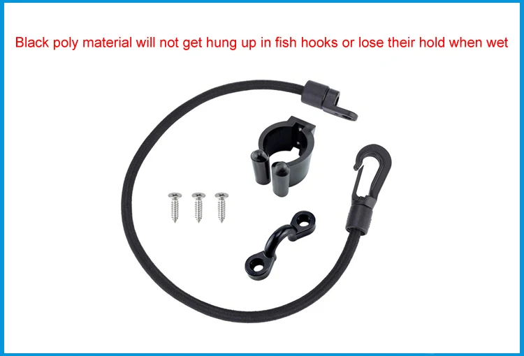 Kayak Boat Marine Fishing Rod Tamer Straps Belt Holder Pole Rack Clips  Clamps Paddle Clip Deck Mount Connector For 4 fishing Rod