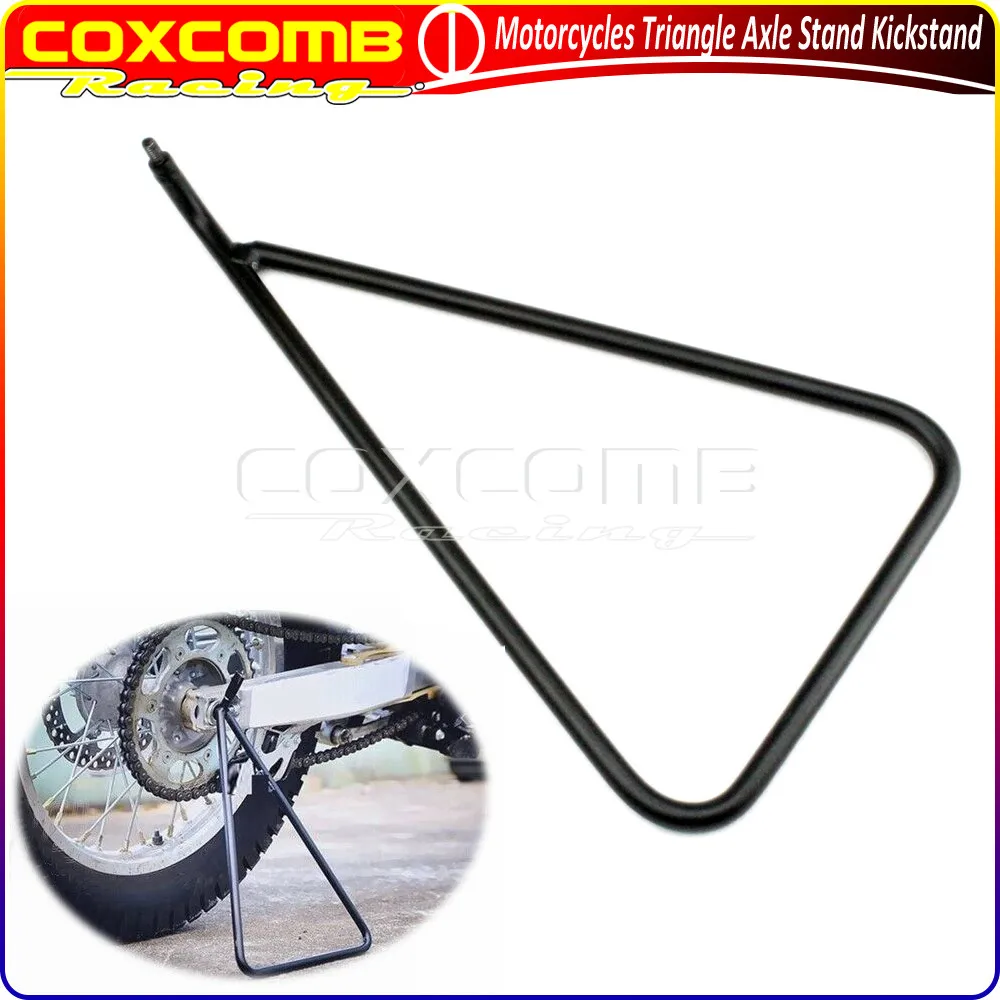 

Motorcycle Universal Triangle Axle Stand Dirt Bike Kickstand For Yamaha Kawasaki Honda Suzuki Off Road Steel Side Stands Holder