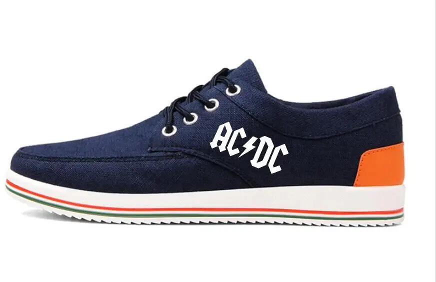 

2019 wear-resistant bottom new ACDC men's flat shoes, high quality casual large size handmade canvas moccasins