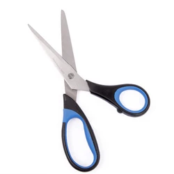 Tesoura de aço inoxidável resistente, afiada, para artesanato, corte de papel, para casa, escola, escritório, suprimentos de corte, ferramenta de corte