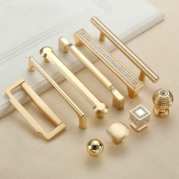 

JD Zinc Alloy Pearl Gold Cabinet Knobs Kitchen Door Handles Drawer Cupboard Door Handle Cabinet Handles for Furniture Hardware