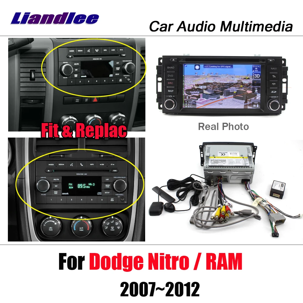 Liandlee Android 8,0 для Dodge/ram 2007~ 2012 стерео экран Carplay BT USB Wifi карта gps-навигатор мультимедиа