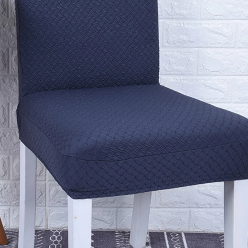 

Knitted Thicken Chair Cover Solid Color Stretch Elastic Removable Anti-dirty Folding Multifunctional Home Chair Cover 1 PC