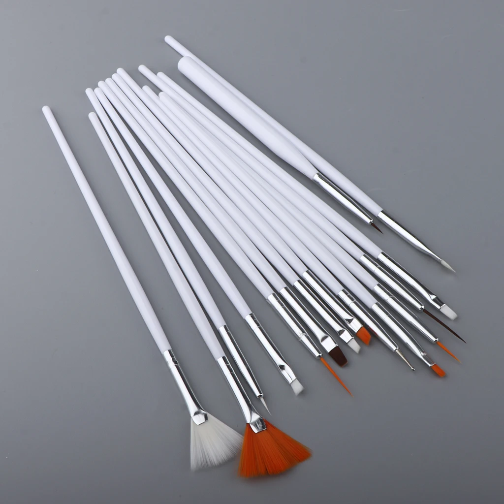 37pcs Manicure Tools Set, 15x Nail Art Liner Brush Pen+5x Dotting Pen+4x Wheel Nail Art Rhinestones+10x Nail Striping Tape