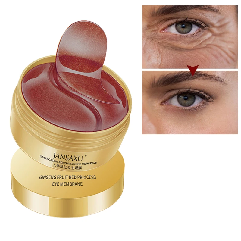 60 шт. фруктовый коллагеновый женьшень маска для глаз Антивозрастная увлажняющая