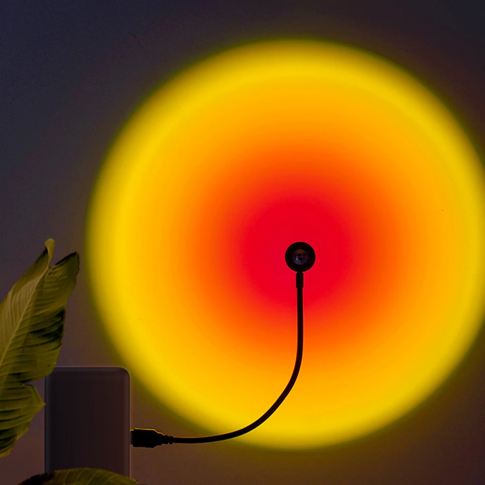 childrens night lights LED Sunset Red Lamp Projector USB Rainbow Atmosphere Night Light For Home Bedroom Decor Photography Lighting Projection Lamp cool night lights Night Lights