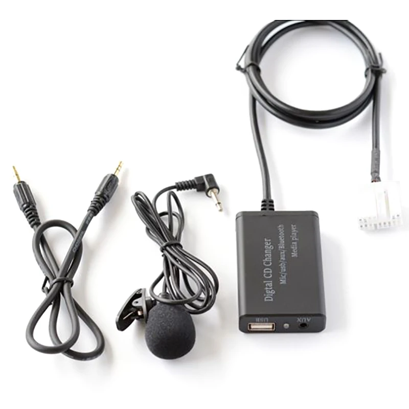 Адаптер громкой связи USB AUX Bluetooth-совместимый для автомобиля цифровой музыкальный