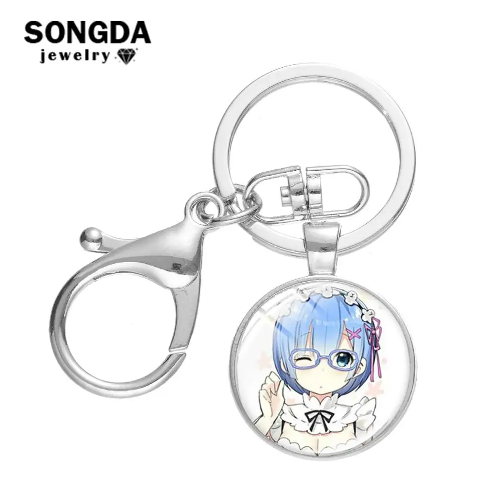 SONGDA в виде милого героя аниме RE: ZERO брелок Emilia Rem девушка цифры мультфильм печати