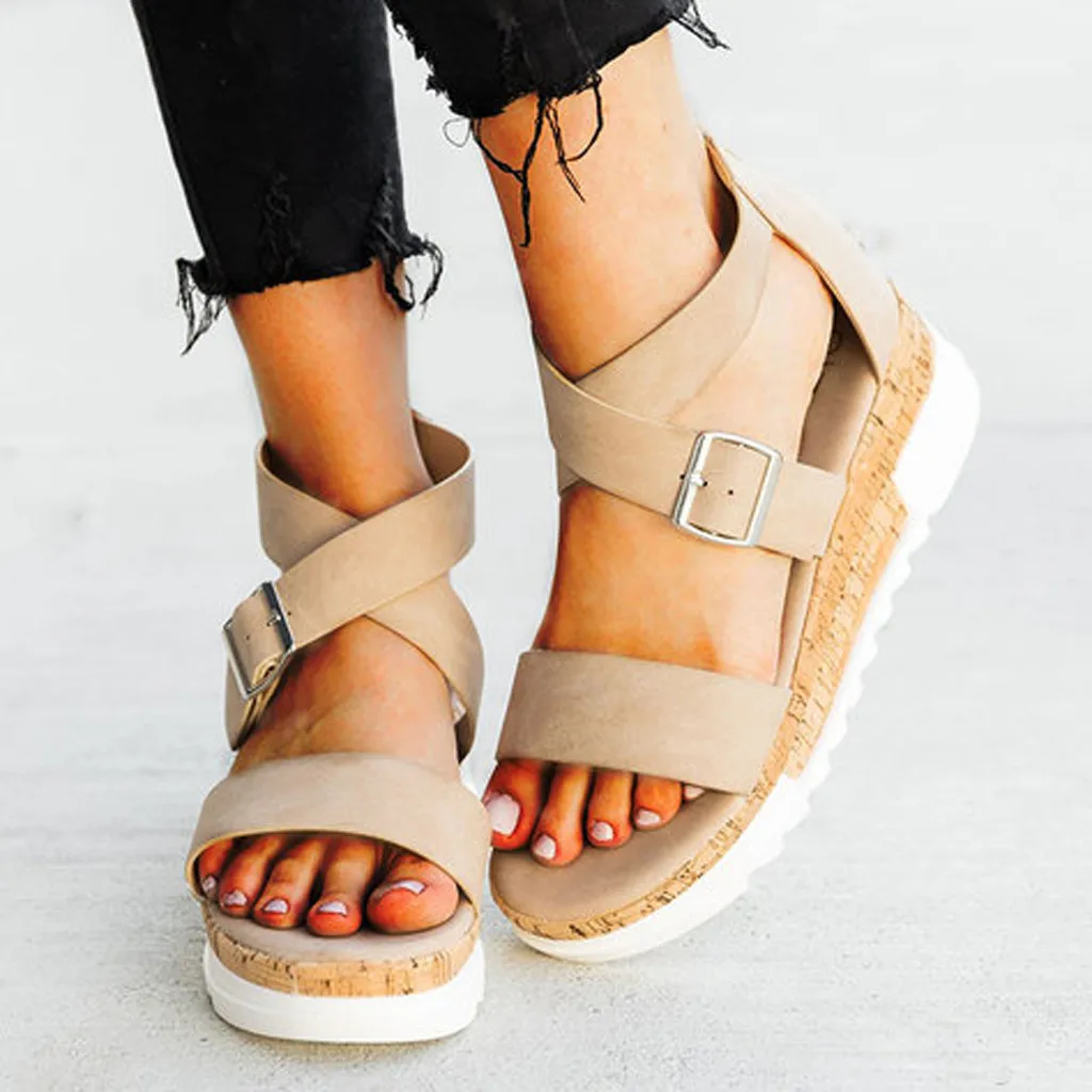cork wedge flip flops
