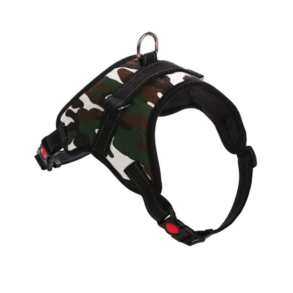 Green camouflage Собачья Тяговая веревка Взрывозащищенная Ткань Оксфорд для питомцев нагрудный ремень для собак крепкий прочный - Цвет: Green camouflage
