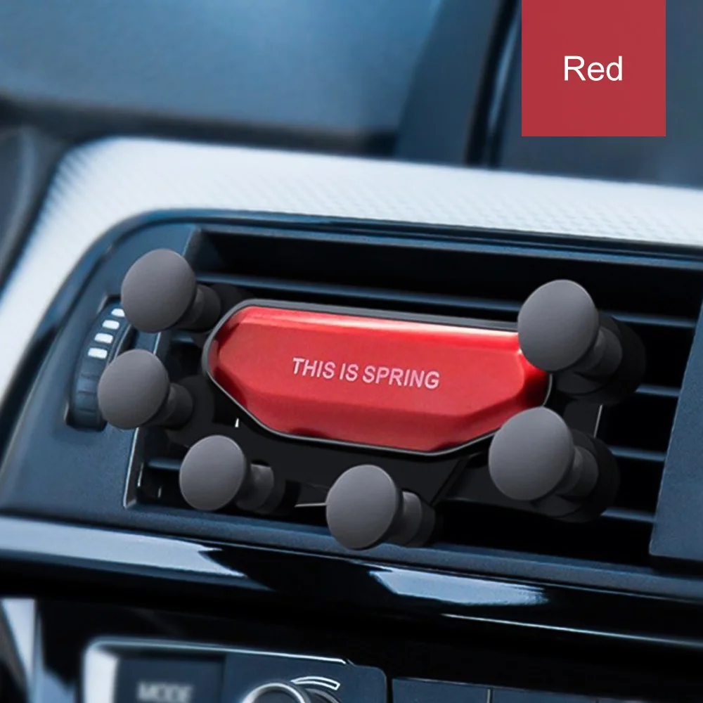 Автомобильный держатель AOSHIKE Gravity для Xiaomi Mi 9 Note 7, автомобильный держатель на вентиляционное отверстие, держатель для мобильного телефона, gps подставка для iPhone 11 - Цвет: Red