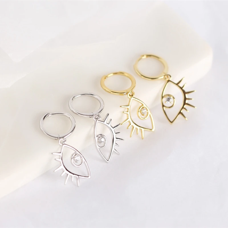 

Silvology 925 Sterling Silver Abstract Eye Drop Earrings Creative Elegant Simple Trendy Earrings for Women Festival Jewelry Gift