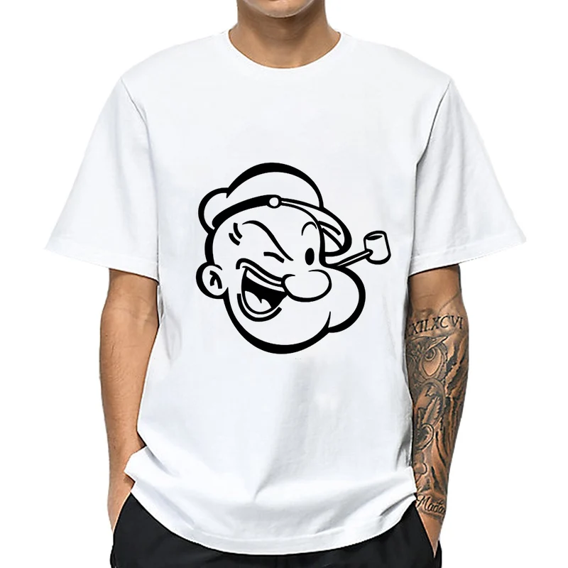 MOUNTSHARP Popeye моряк шаблон Мужская футболка хлопок печати футболки &quotАниме&quot