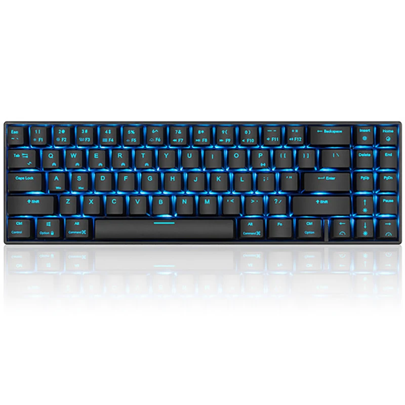 RK71 Mechanical Gaming Keyboard Royal Kludge Keyboard 71 Keys Small Bluetooth 3.0 Wireless USB Dual Mode RGB Backlight