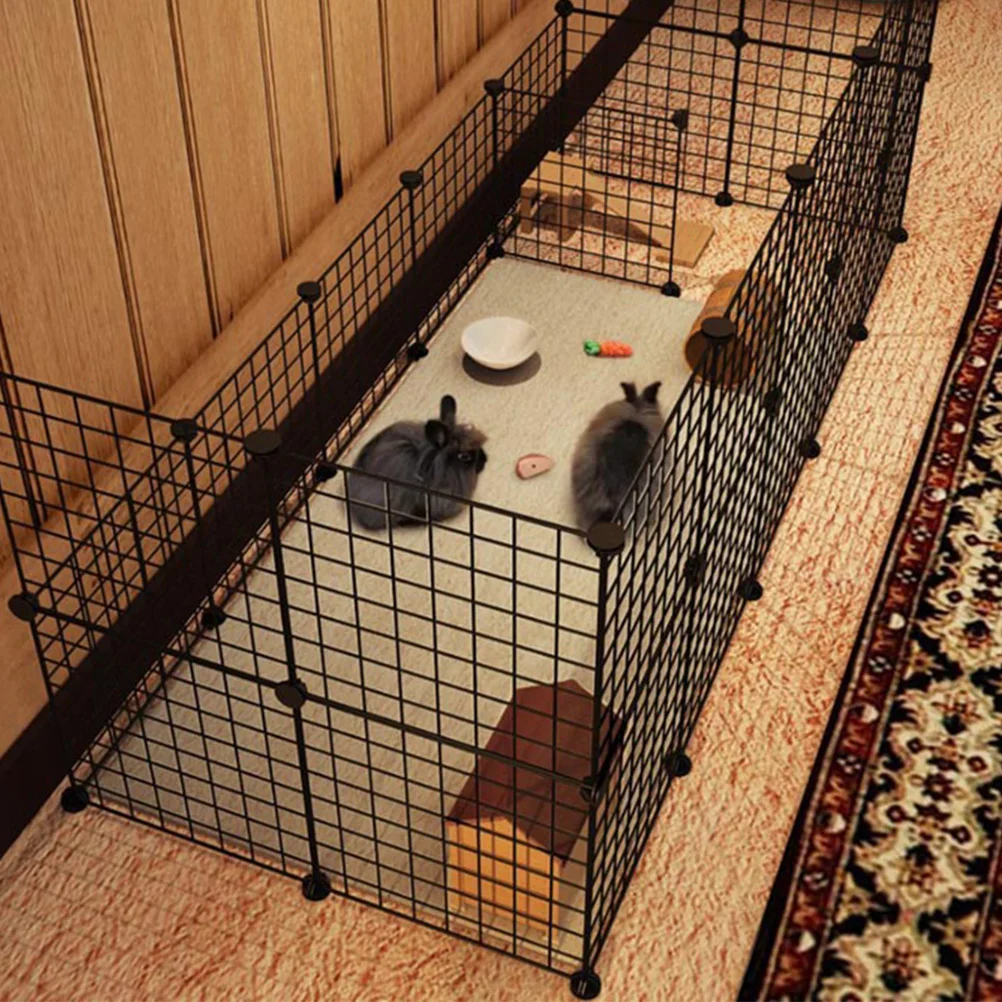6pcs/8pcs 35x35cm Pet Fence Cages Iron Pet Fences For Small Dogs Pet Dog Crates Folding Metal Dog Crate Cage For Dogs Cat Rabbit
