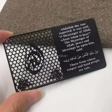 На заказ лазерная резка Черная Нержавеющая Сталь металлическая визитная карточка