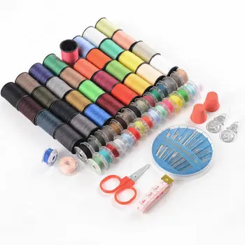 

64pcs Sewing Thread Set Spools Assorted Colors Sewing Threads Needles Kit Tools Sewing Thread Spools Scissors Bobbins
