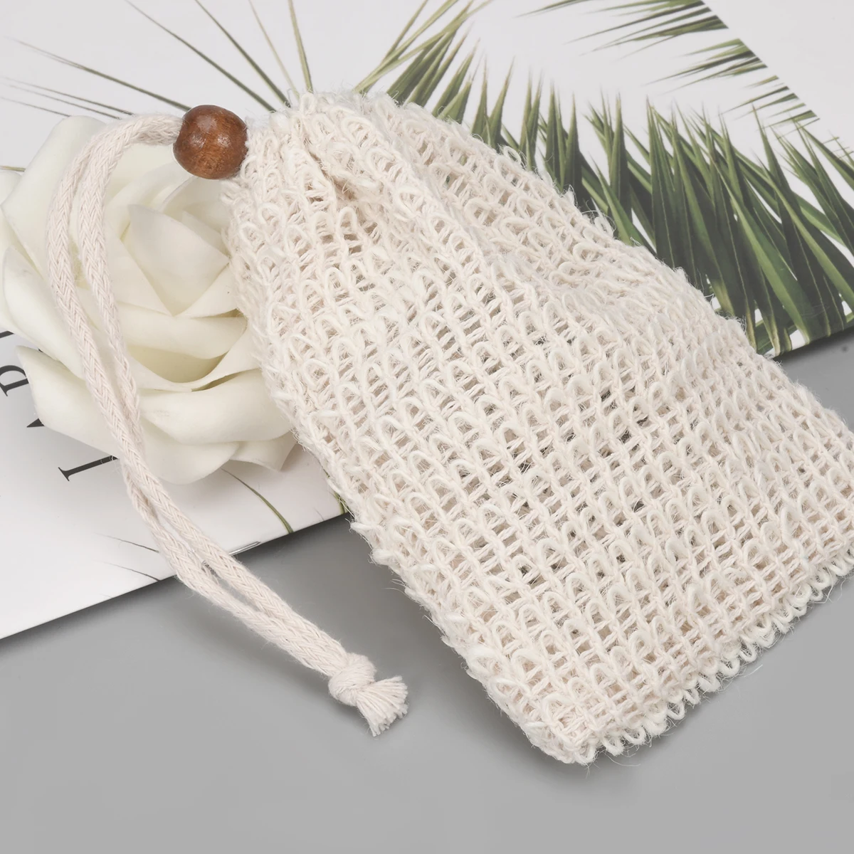 

Household Soap Bags Soap Box Sack Holder Mesh Exfoliating With Drawstring For Bathing Washing Hands