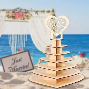 

Desktop Dessert Stand Chocolate Frame Snack Display Environmental Personalised Home Party Centrepiece Mr&Mrs Heart Economic