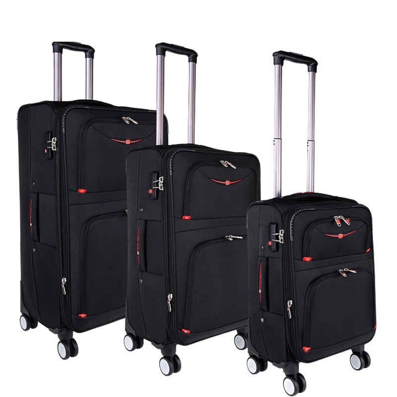 Swiss Oxford maleta con ruedas giratorias para hombre y mujer, Maleta  grande de negocios, bolsa de viaje|Equipaje con ruedas| - AliExpress