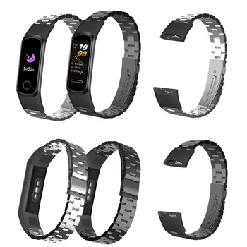 

Three Beads Solid Replacement Strap Personality Watchband Buckle Metal Mesh Belt Replacement Watch Strap