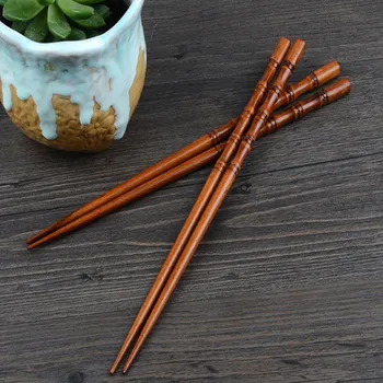 

2 Pairs Creative Natural Handmade Wood Chopsticks Gift Tableware Chopsticks Kitchen tool accessories Portable #30