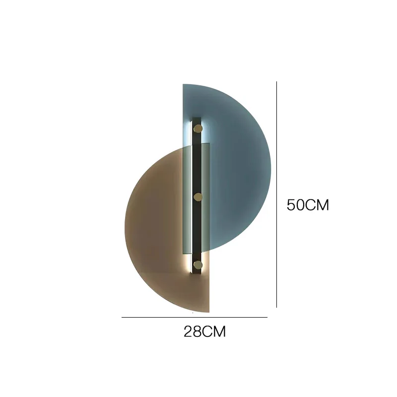 Nordic art light luxury wall lamp living room background wall lamp corridor color bedroom bedside lamp glass wall lamp