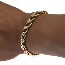 Rock Curb Link браслет цепочка вечерние Клубные браслеты персонализированные браслеты для мужчин и женщин ювелирные изделия подарки