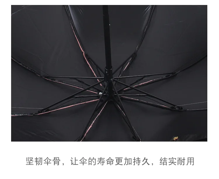 Aurora Really Double Layer Embroidered Gentle Embroidery restonic san A3818 Vinyl UV-Protection Parasol
