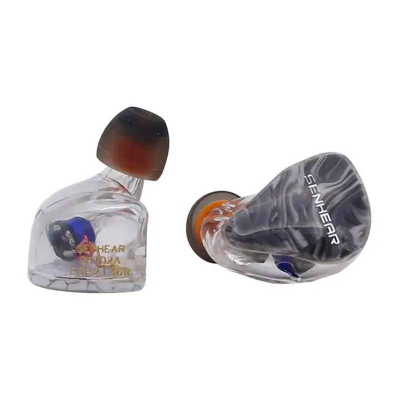 Senhear SH1D2A Dynamic 2 Balanced Armature DD 2BA Customized 3D HiFi Music Bass Monitor DJ Studio Audiophile Earphones Earbuds