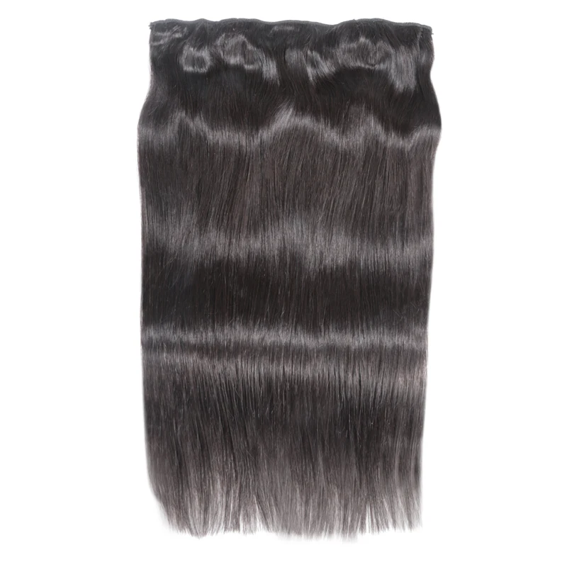 Hair Straight Clip In Human Hair Extensions #1#1B #4 #8 #613 #27 #32 Remy 5 Clips in 1 piece Human