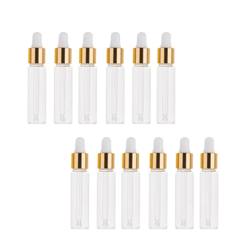 50Pcs Essential Oil Bottle Mini Bottle Liquid Empty Bottles For Camping Outdoor Empty Refillable Glass For Oil Liquid Perfume