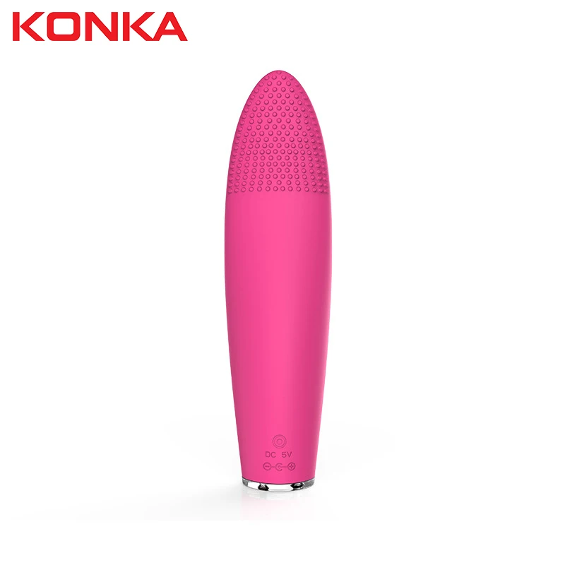 

Electric Silicone Facial Cleansing Brush Sonic Vibration Massage USB Rechargeable Smart Ultrasonic Face Cleaner Beauty Tool
