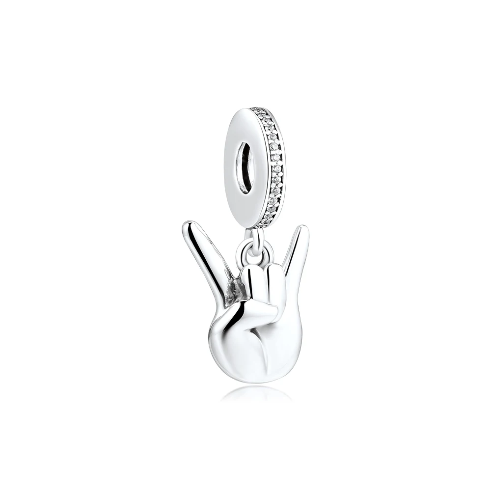 DIY Fits for Pandora Charms Bracelets Win Beads with Clear CZ 100% 925 Sterling-Silver-Jewelry Free Shipping | Украшения и