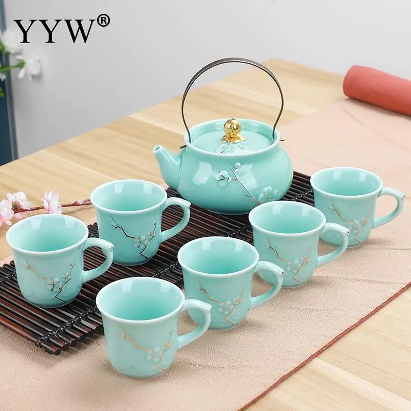Ceramic Kung Fu Tea Set Tea Suit Portable Teapot Teacup Porcelain Teaware Sets Coffee Container Wat