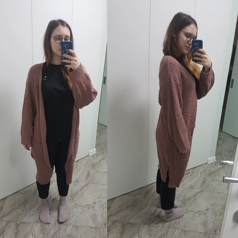 Женский кардиган с длинным рукавом негабаритный свитер женский Invierno корейский Кардиган Pull Femme Hiver большие кардиганы