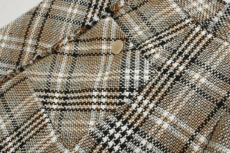 Twill Tweed юбки женские винтажные решетки Tassles мини юбка высокая талия A-Line Saia faldas европейская уличная одежда