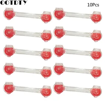 

10pcs/Set Transparent Children Safety Protective Lock Refrigerator Drawer Lock Baby Anti-Pinch Hands Cupboard Latches