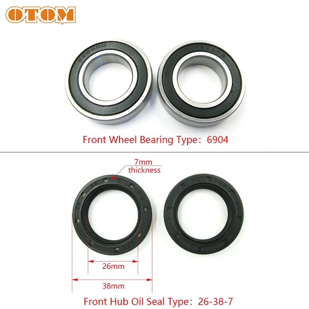 OTOM Hub Bearing Oil Seals Kit Motorcycle Front Rear Wheel For YAMAHA WR250F WR426F WR450F YZ450F YZ400F Dirt Bike Enduro Parts for wheel hub oil seal bearing set