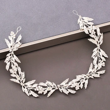 Pearl Rhinestone Women Headband Wedding Hair Accessories For Women Bride Tiara Headband Hair Jewelry Silver Color Hairband 4