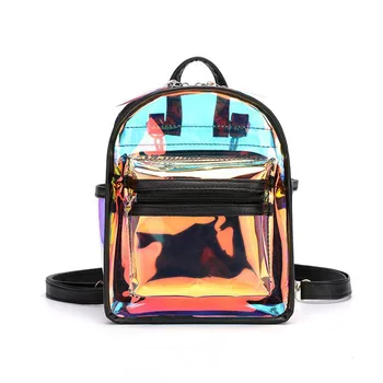 

Transparent Laser Backpack Fashion Woman Back Pack Designer Holographic Backpack 2020 New Style Travel Bag Women Mini Backpack