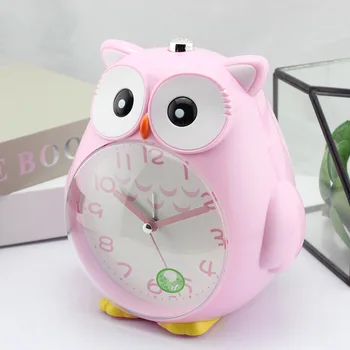 

Cute Owl Mute Scanning Night Light Double Tone Student Child Alarm Clock MYDING