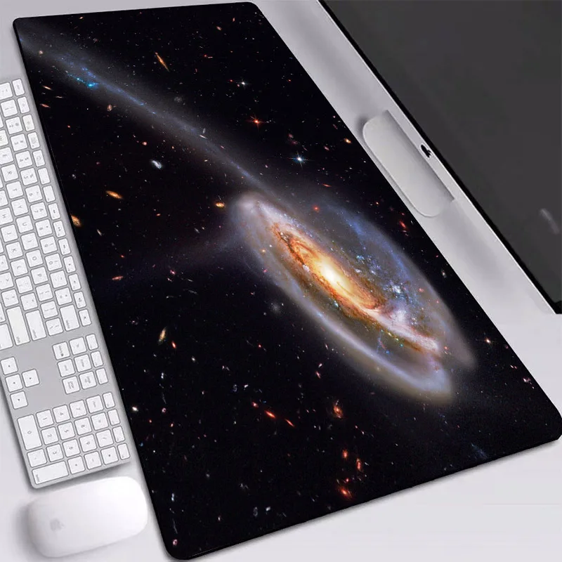 

MRGBEST Pad Mouse Gamer Desk Mat Funny Glossy Space Planet Stars Solar System Large Mouse Pad PC Computer Mat Square Mouse-pad