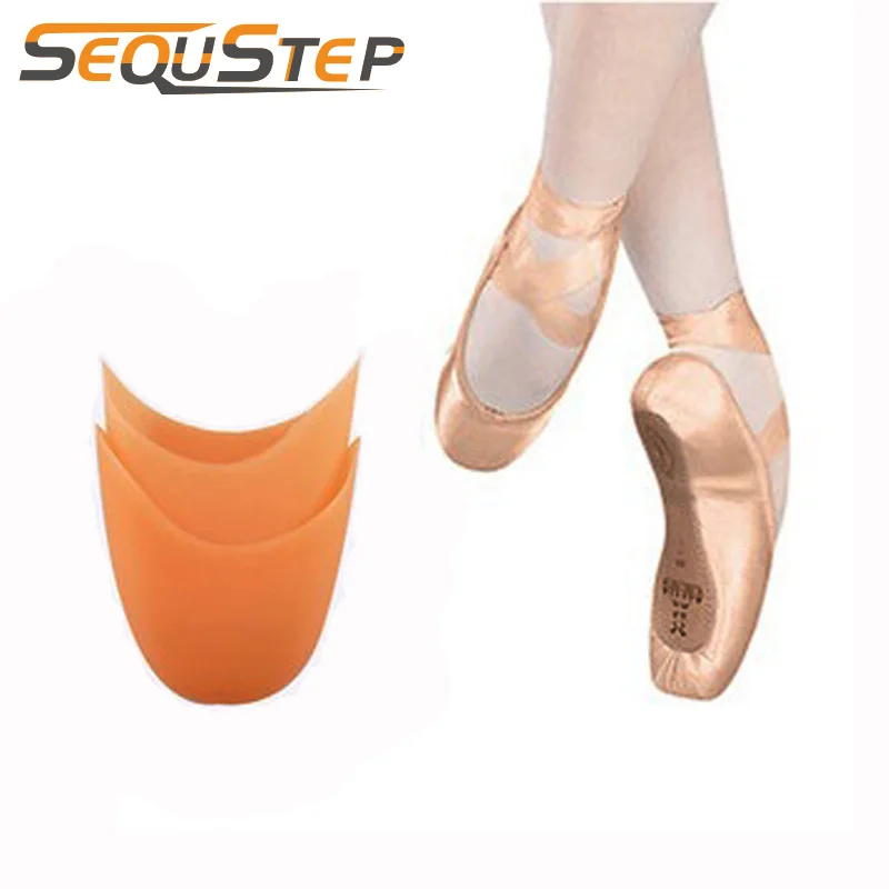 

2 pairs=4pcs Ballet dancer Silicone toe pad Dance Pointe Toe Cap Soft Dance Shoe Foot Care Protector cap forefoot insole