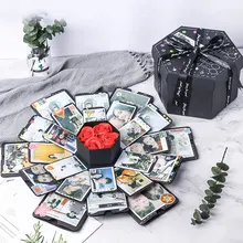 Сюрприз вечерние любовь взрыв Коробка Подарок на юбилей скрапбук DIY Фотоальбом День рождения День Святого Валентина подарок для DIY подарки